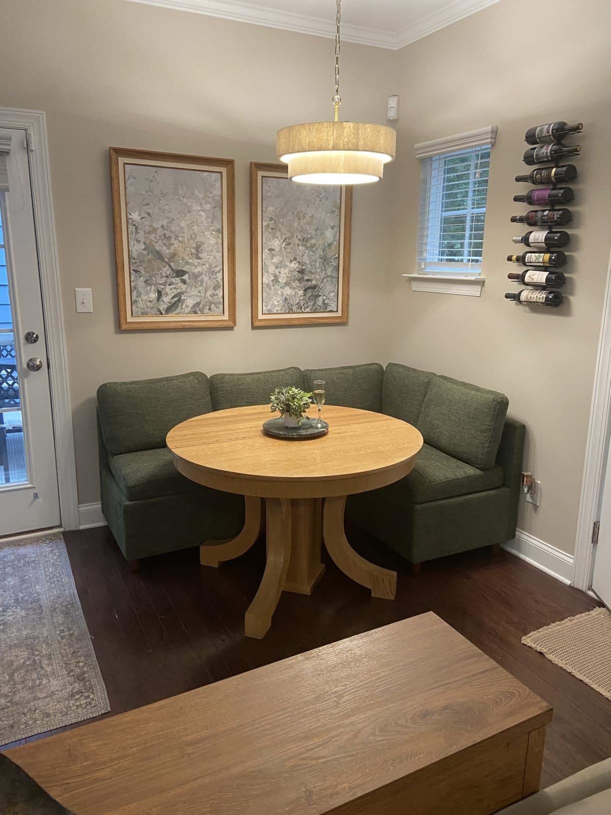 SITJOY Breakfast Nook Bench with Storage, Beige, 4 Seat (1 Corner) customer photo 2