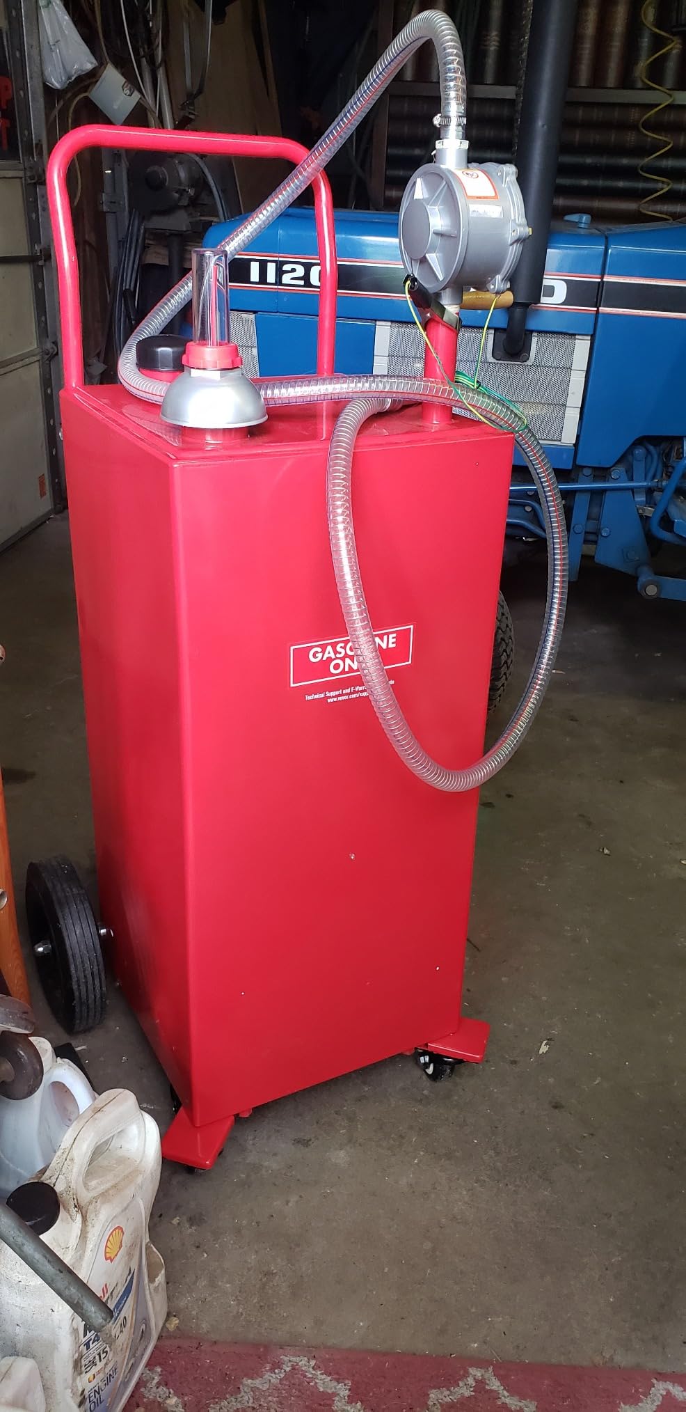 VEVOR 30 Gallon Fuel Gas Caddy, Carbon Steel, Portable Fuel Transfer customer photo 1