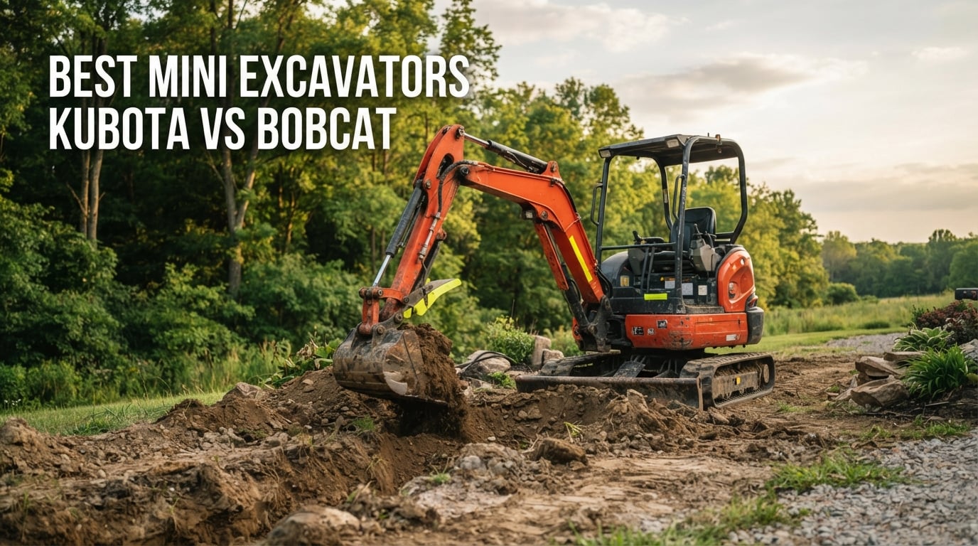 best mini excavators Kubota vs Bobcat