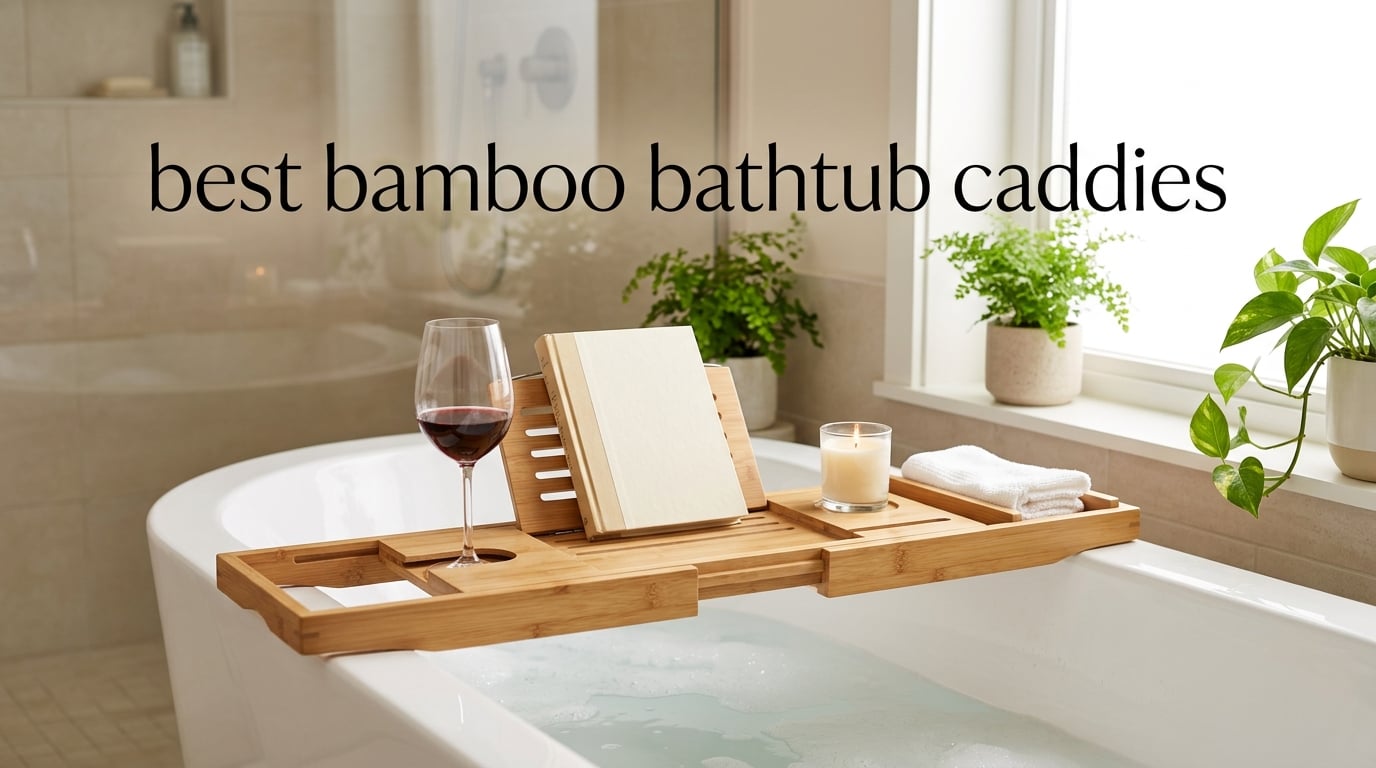 best bamboo bathtub caddies