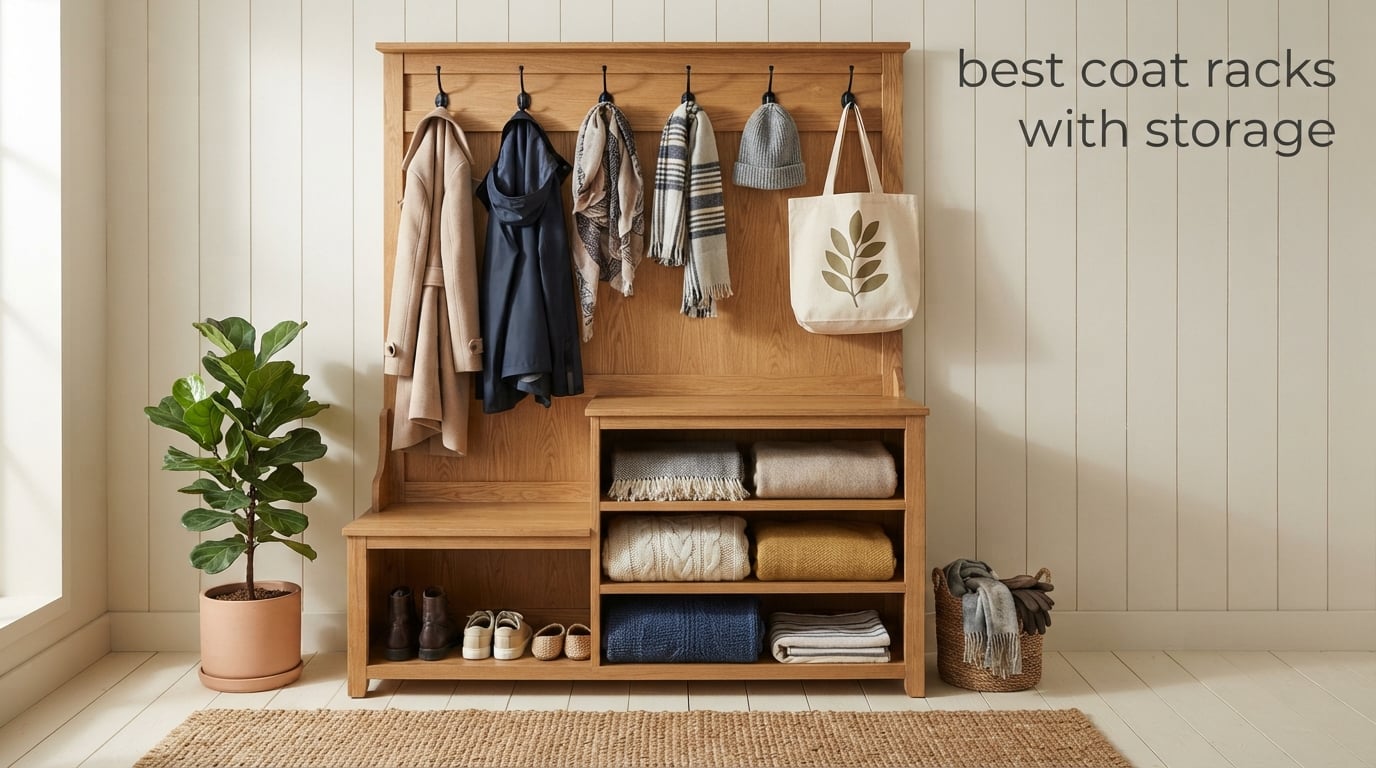 best coat racks with storage