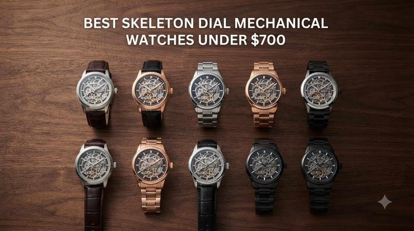 best skeleton dial mechanical watches under $700