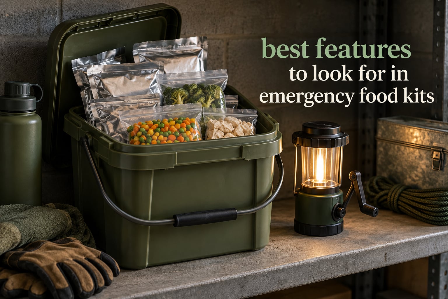 best features to look for in emergency food kits