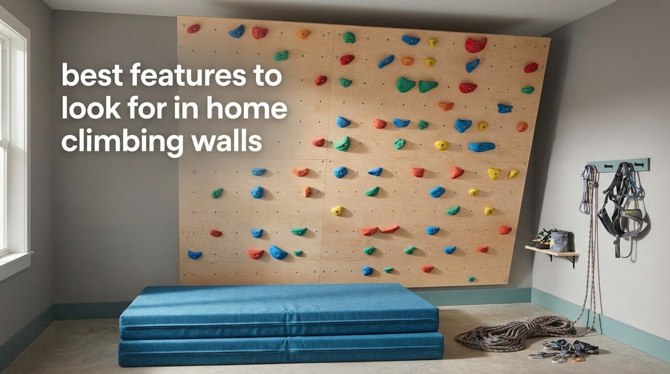 best features to look for in home climbing walls