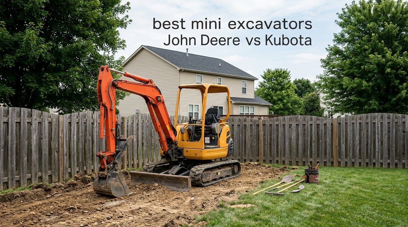 best mini excavators John Deere vs Kubota