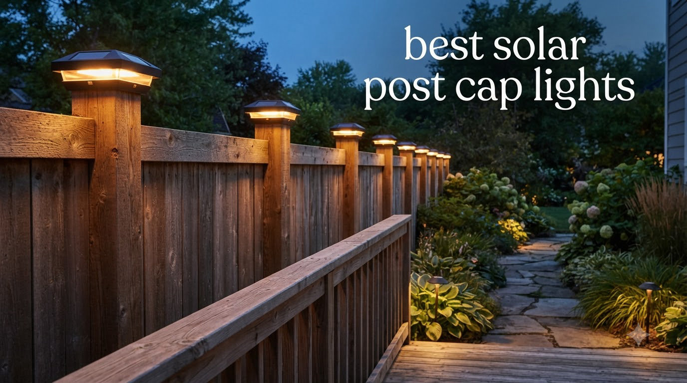 best solar post cap lights