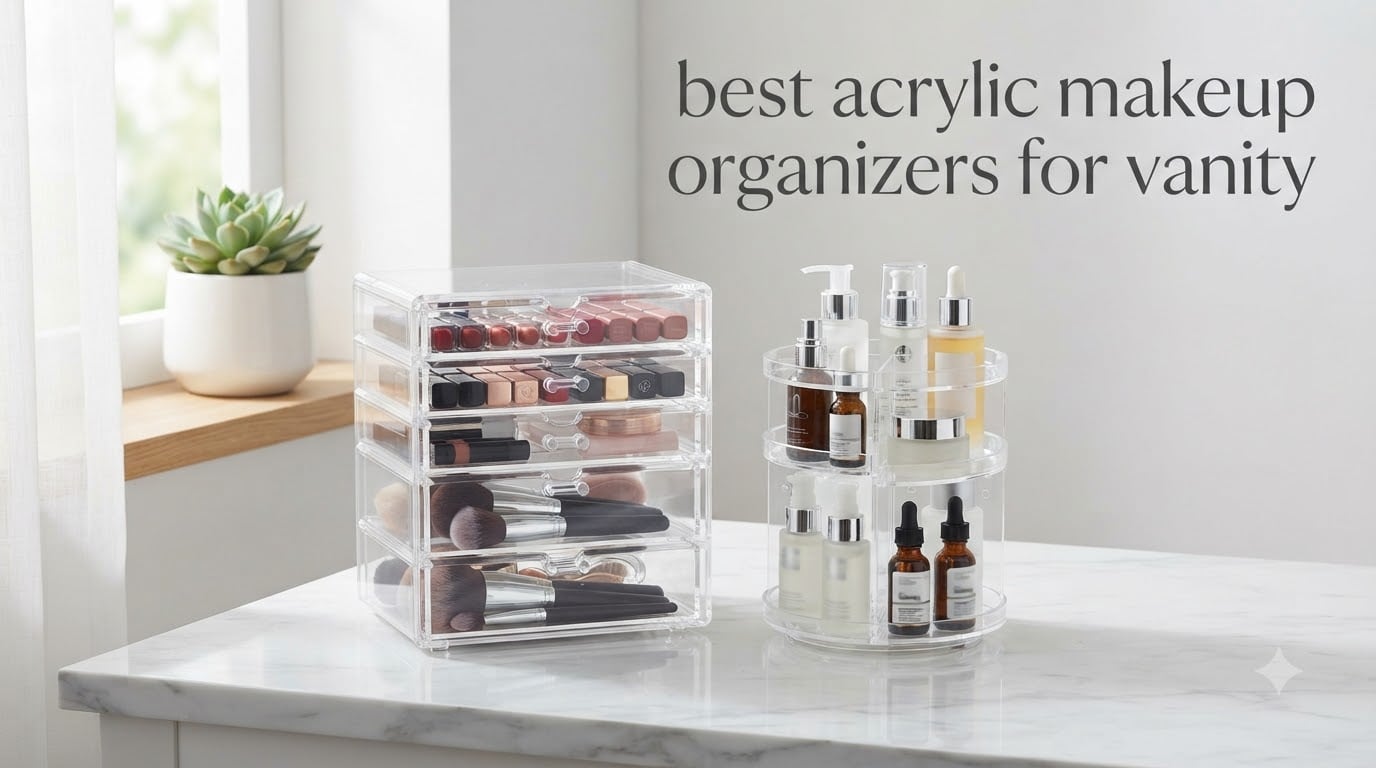 best acrylic makeup organizers for vanity