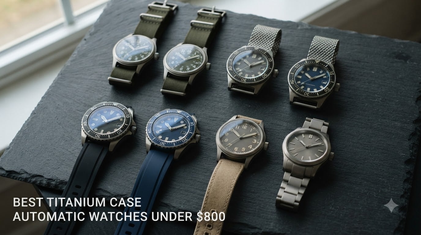 best titanium case automatic watches under $800