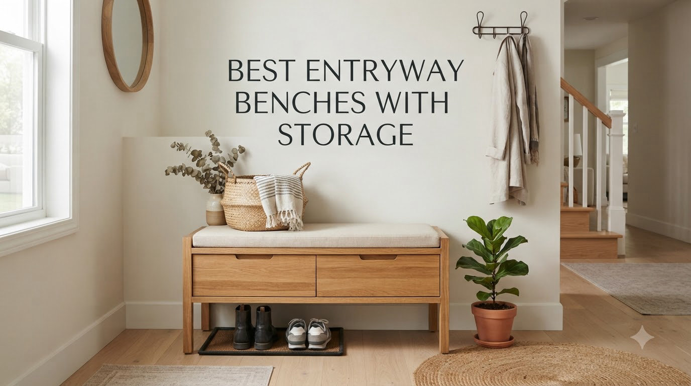 best entryway benches with storage