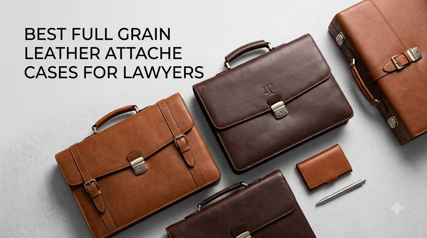 best full grain leather attach cases for lawyers