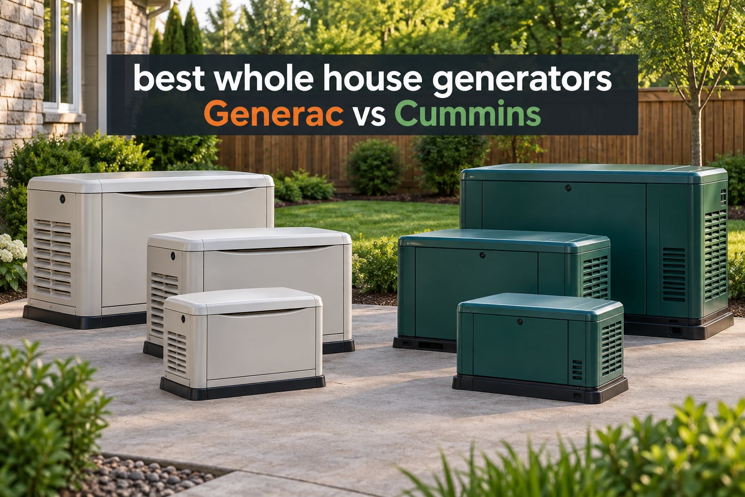 best whole house generators Generac vs Cummins