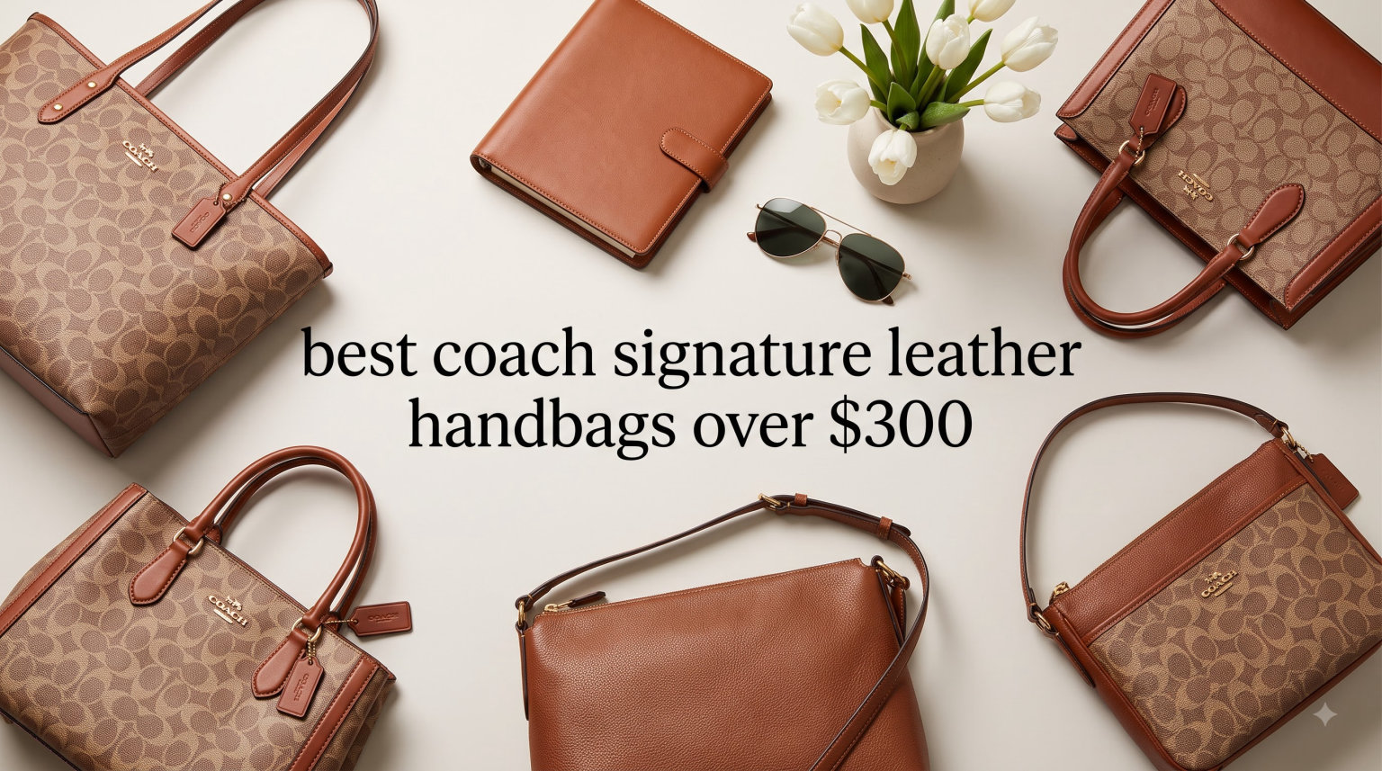 best coach signature leather handbags over $300