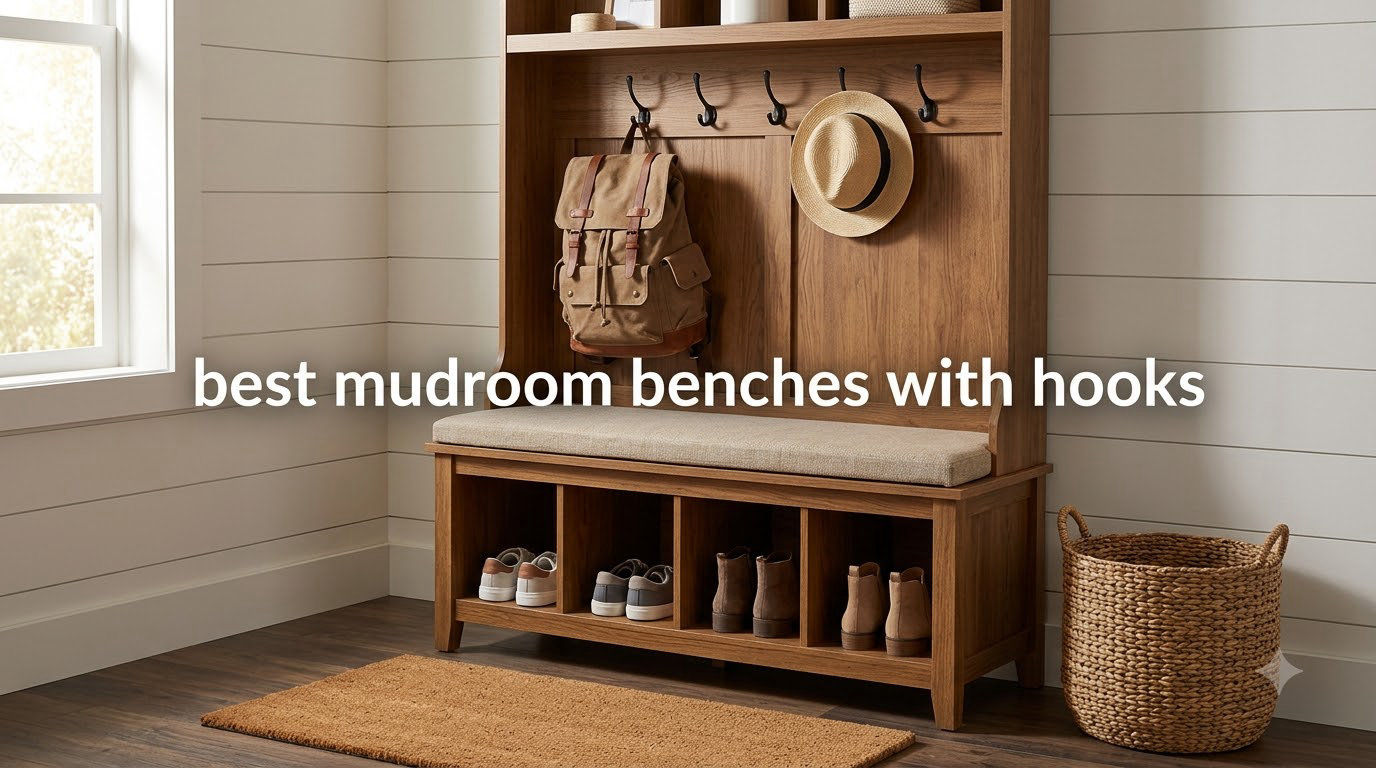 best mudroom benches with hooks