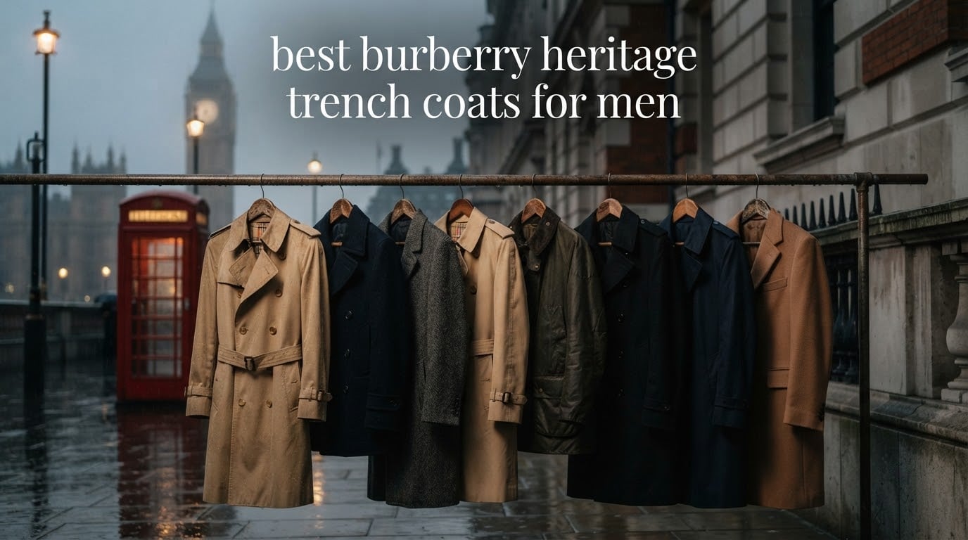 best burberry heritage trench coats for men