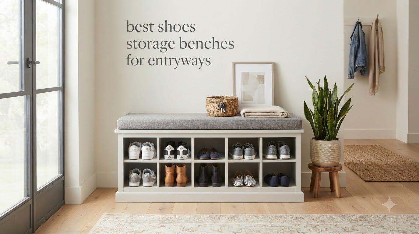 best shoes storage benches for entryways