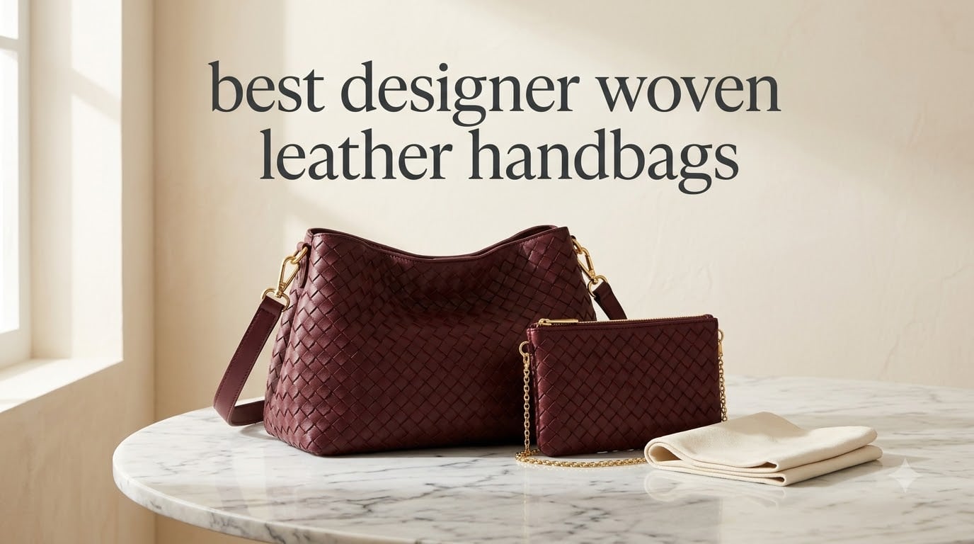 best designer woven leather handbags