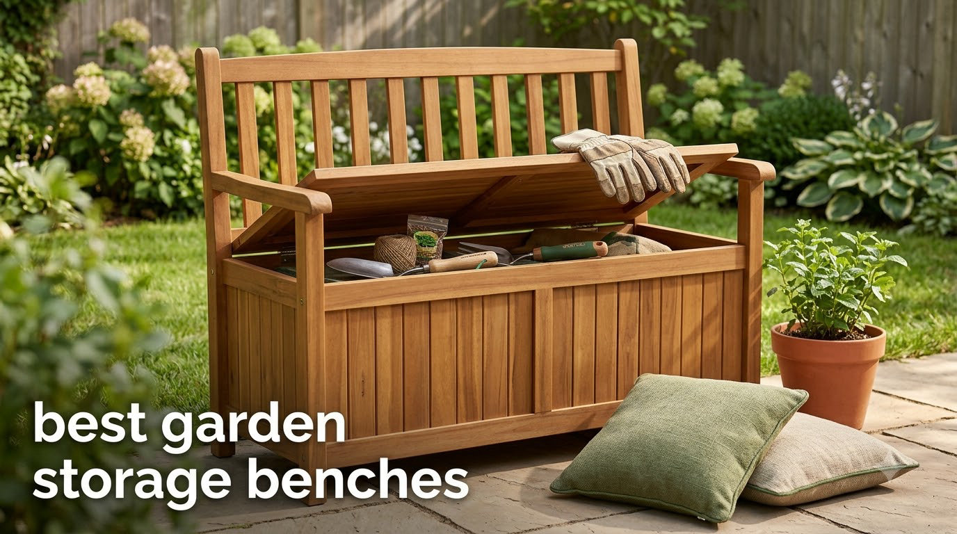 best garden storage benches
