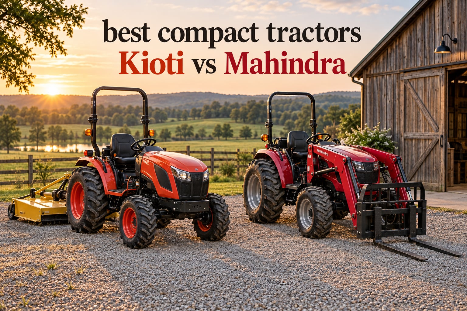 best compact tractors Kioti vs Mahindra