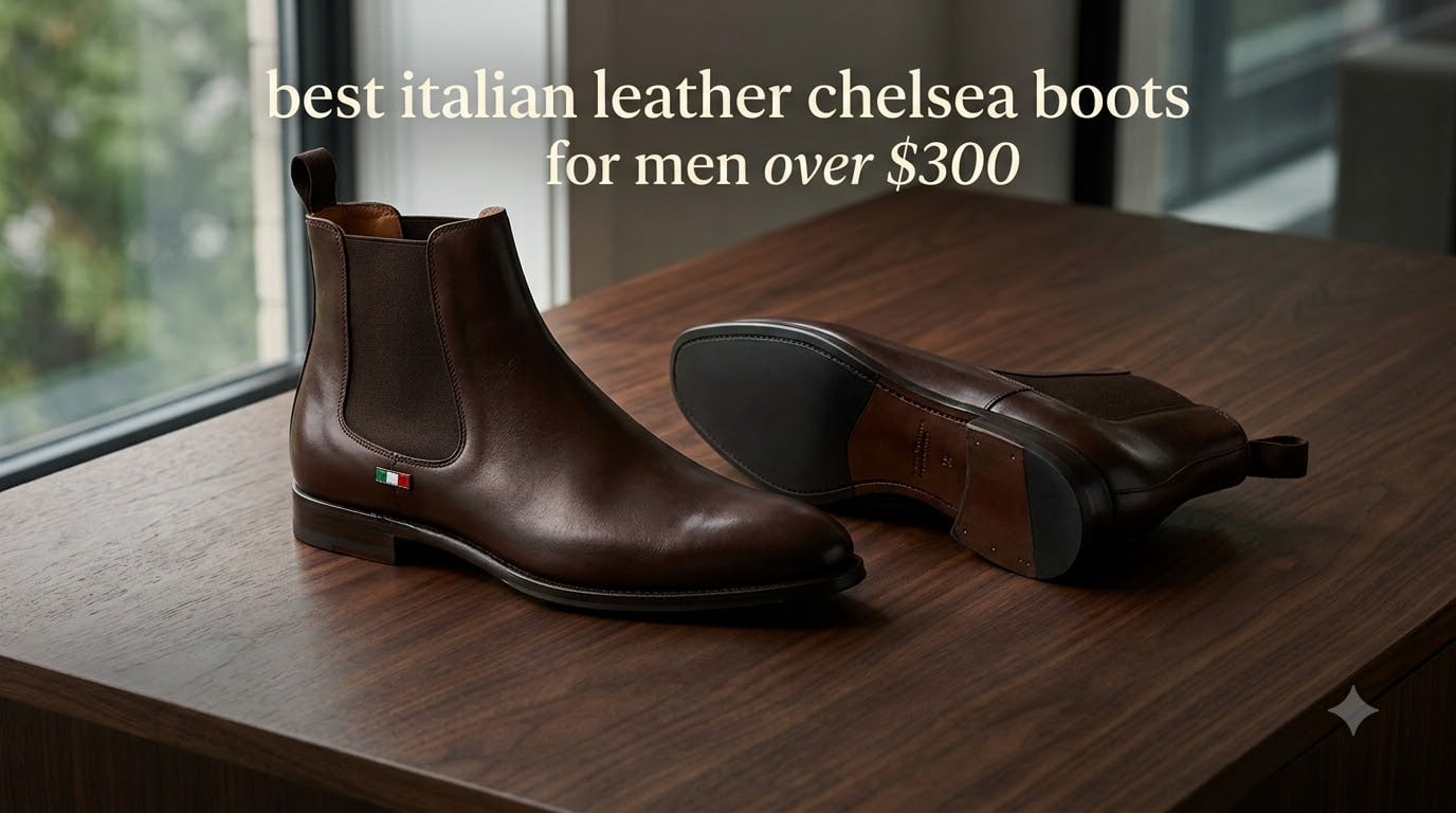 best italian leather chelsea boots for men over $300