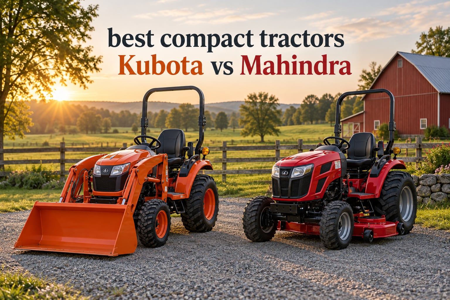 best compact tractors Kubota vs Mahindra