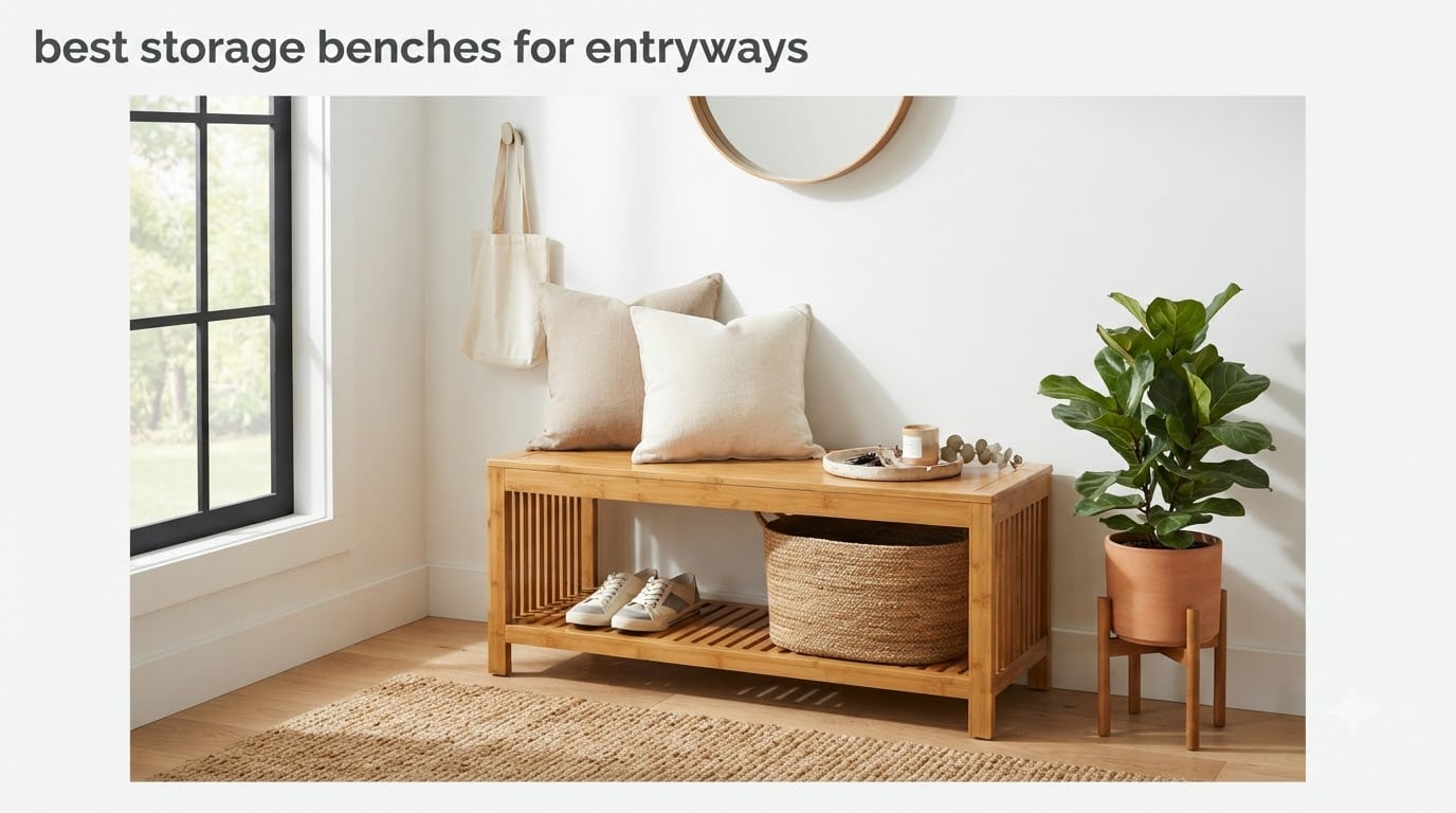best storage benches for entryways