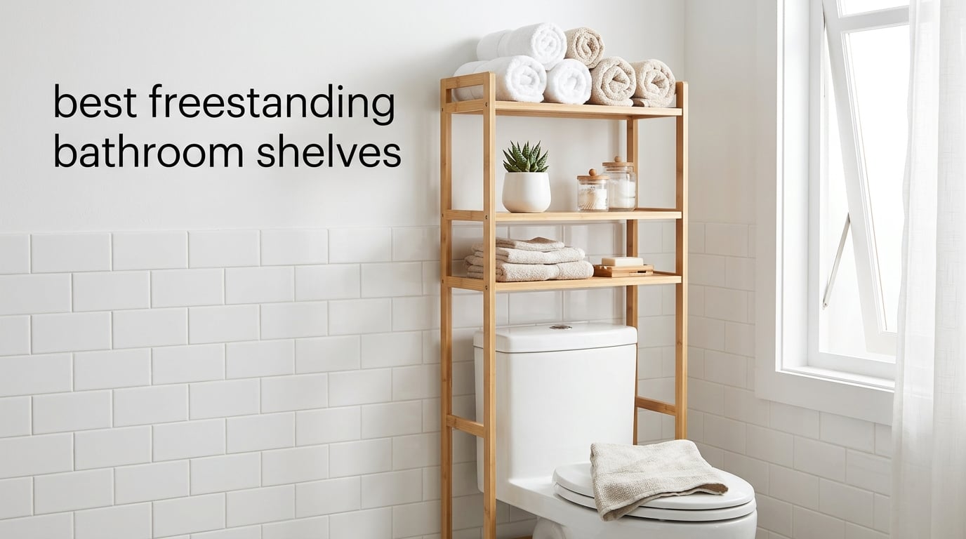 best freestanding bathroom shelves