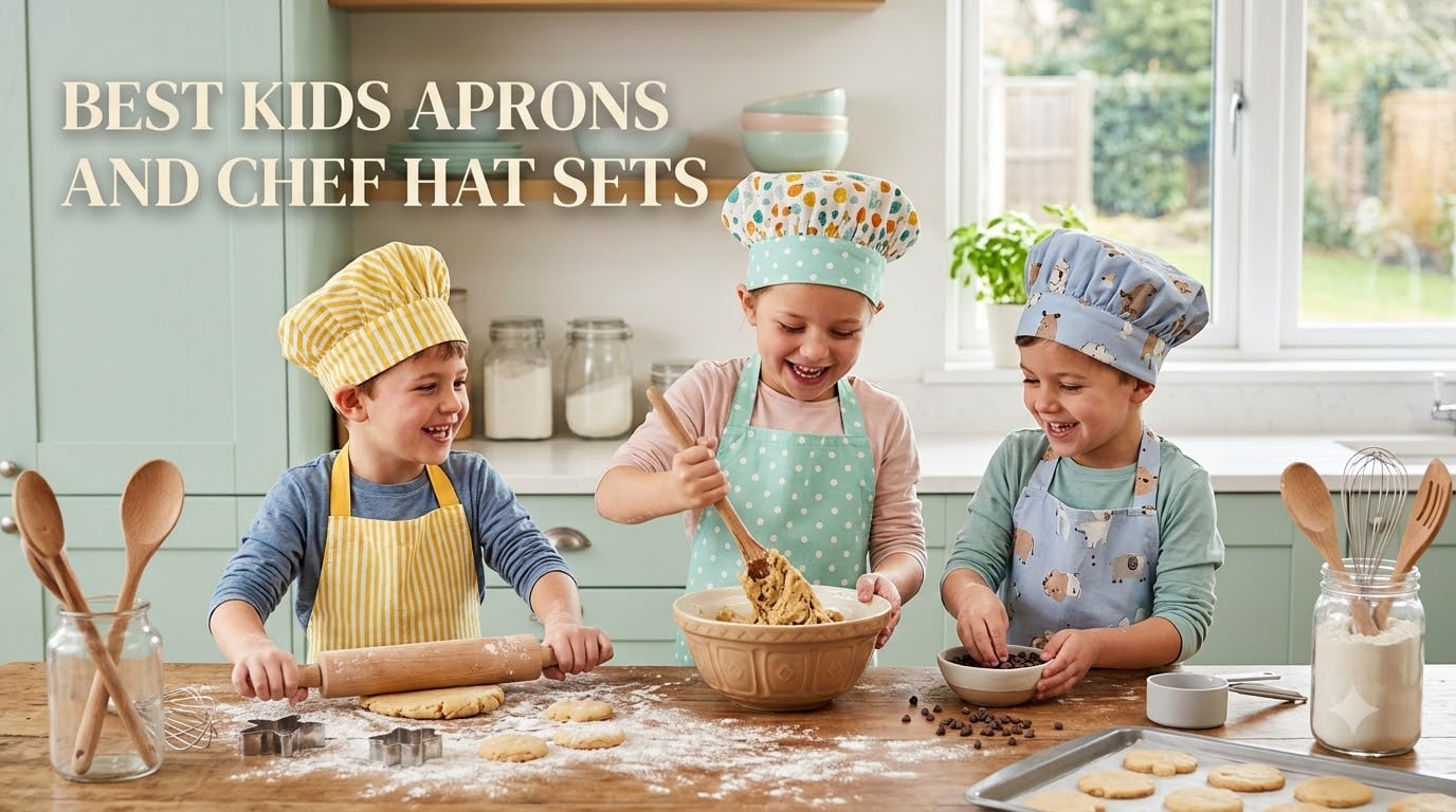 best kids aprons and chef hat sets