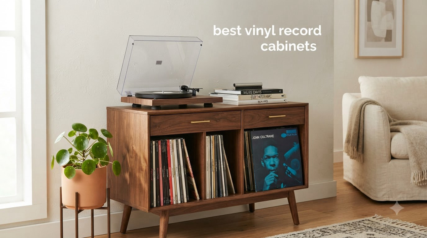 best vinyl record cabinets