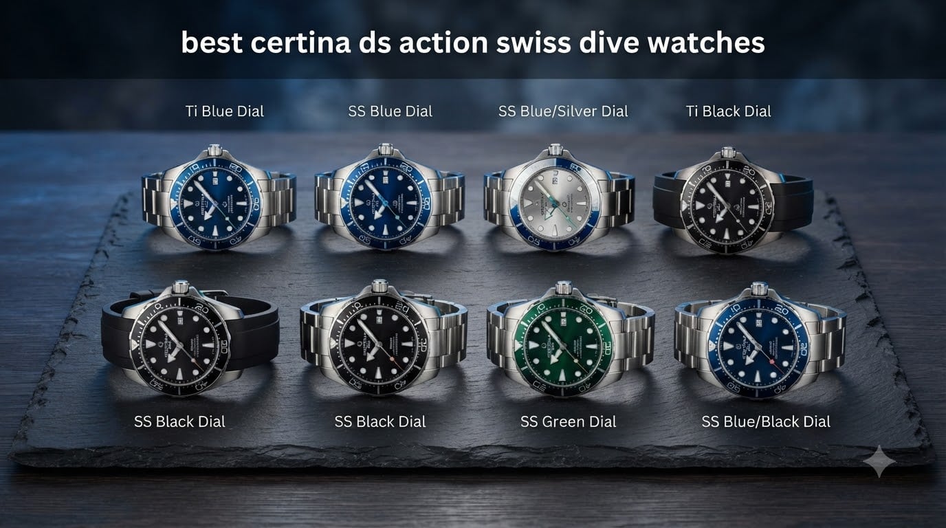 best certina ds action swiss dive watches