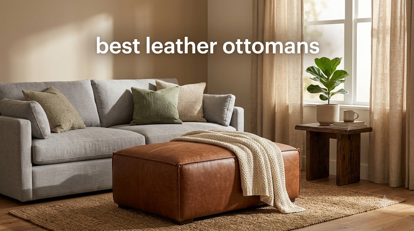 best leather ottomans