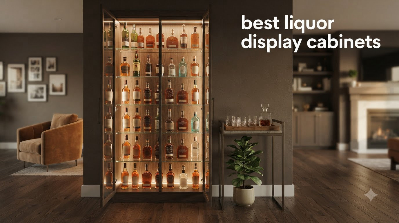 best liquor display cabinets
