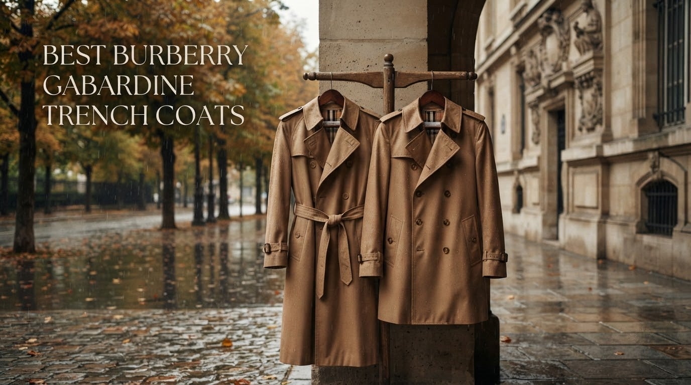 best burberry gabardine trench coats