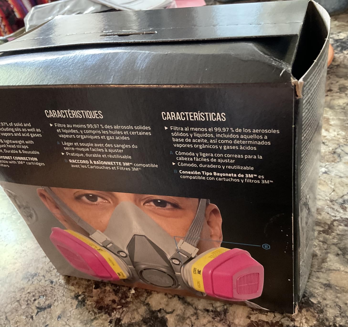 3M P100 / OV/AG Multi-Purpose Reusable Respirator 62023, Medium customer photo 2