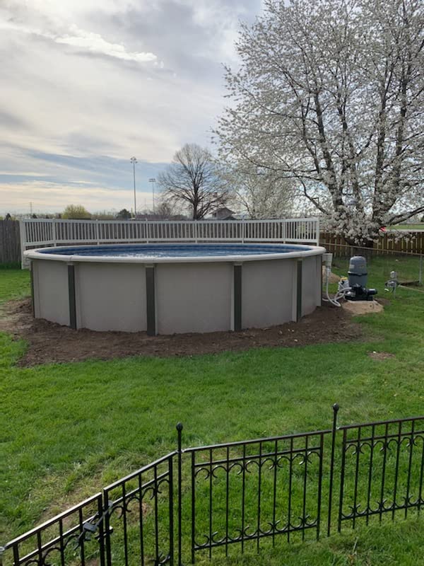 Vinyl WorksTaupe Premium Resin Above-Ground Pool Fence Base Kit A customer photo 1