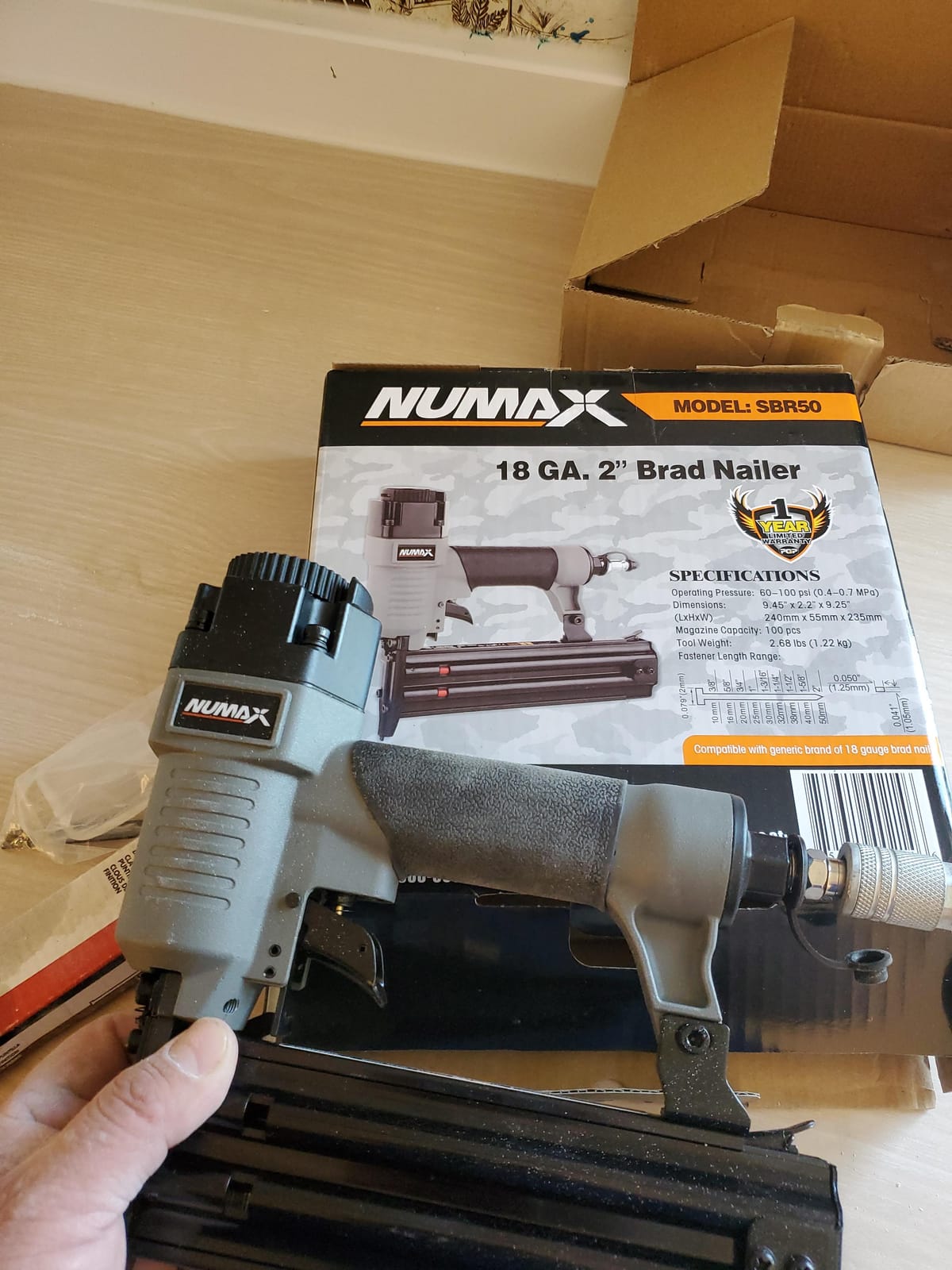 NuMax SBR50 Pneumatic 18-Gauge 2
