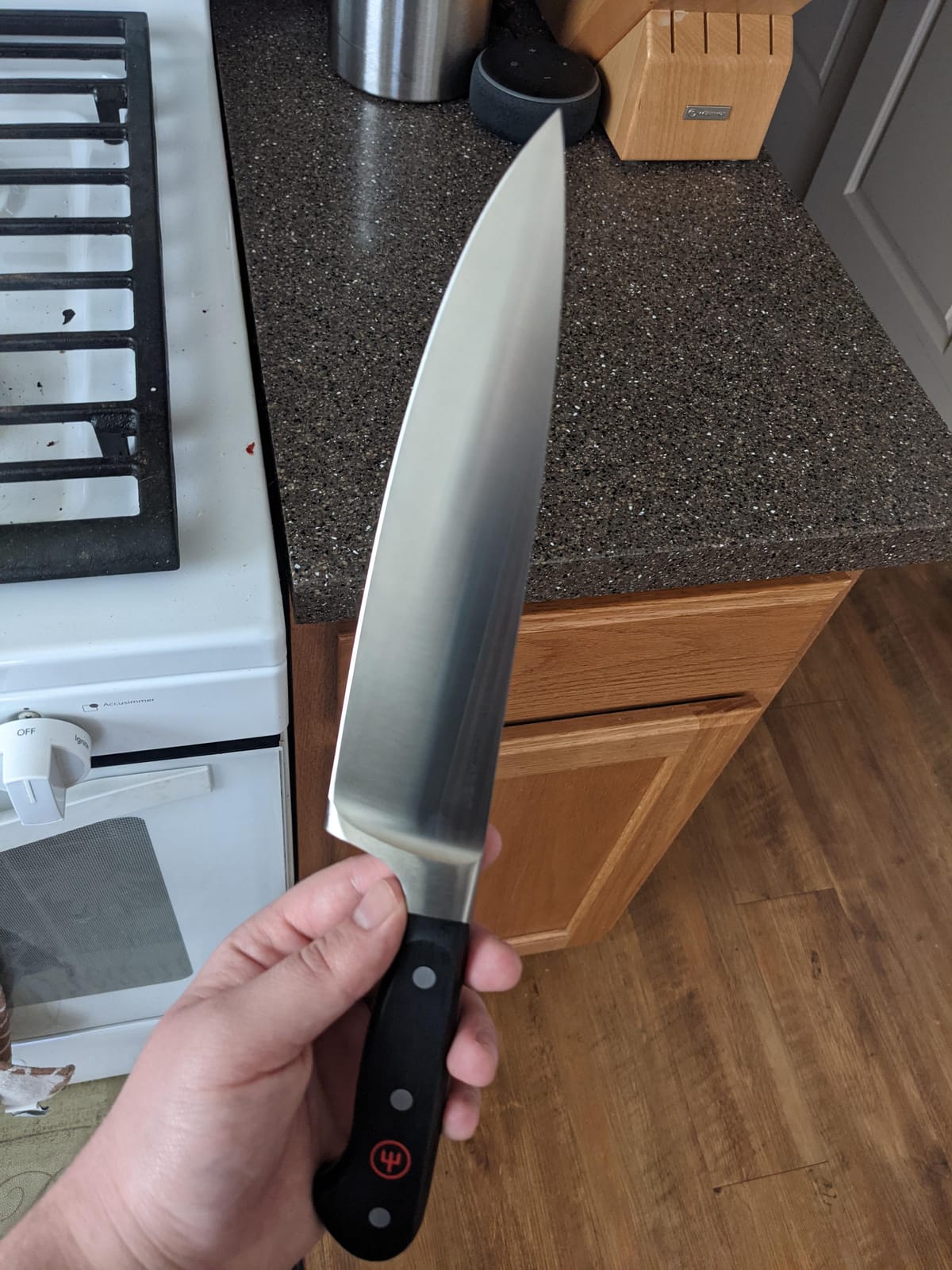 WÜSTHOF Classic Seven Piece Knife Block Set | 7-Piece German Knife Set | Precision Forged High Carbon Stainless Steel Kitchen Knife Set with 15 Slot Wood Block – Model 7417 customer photo 2