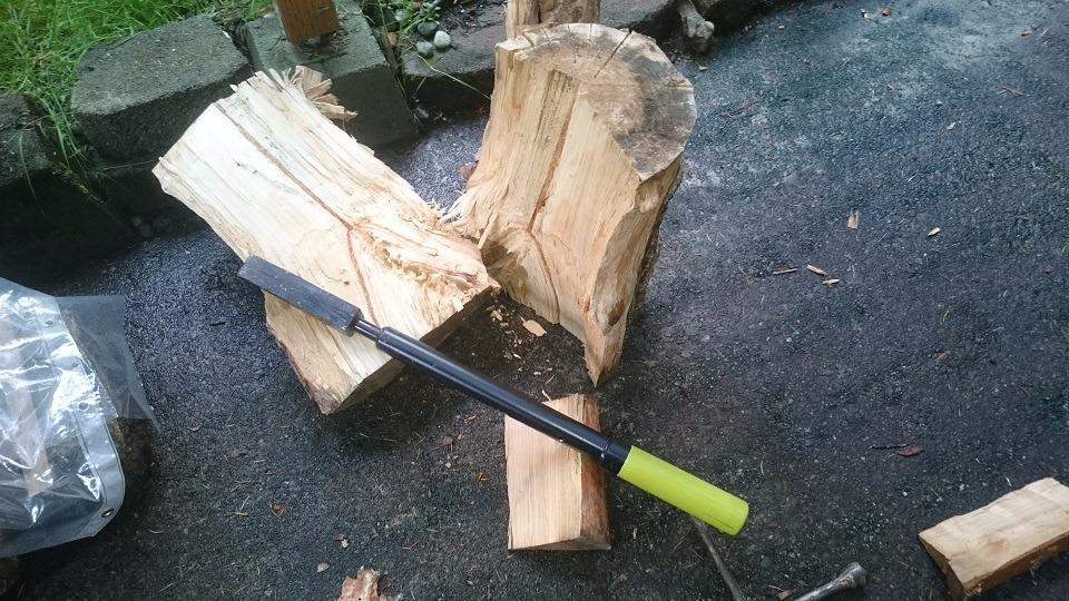 Timber Tuff Manual Log Splitter with Steel Slide Hammer, 44 Inch, Green customer photo 2