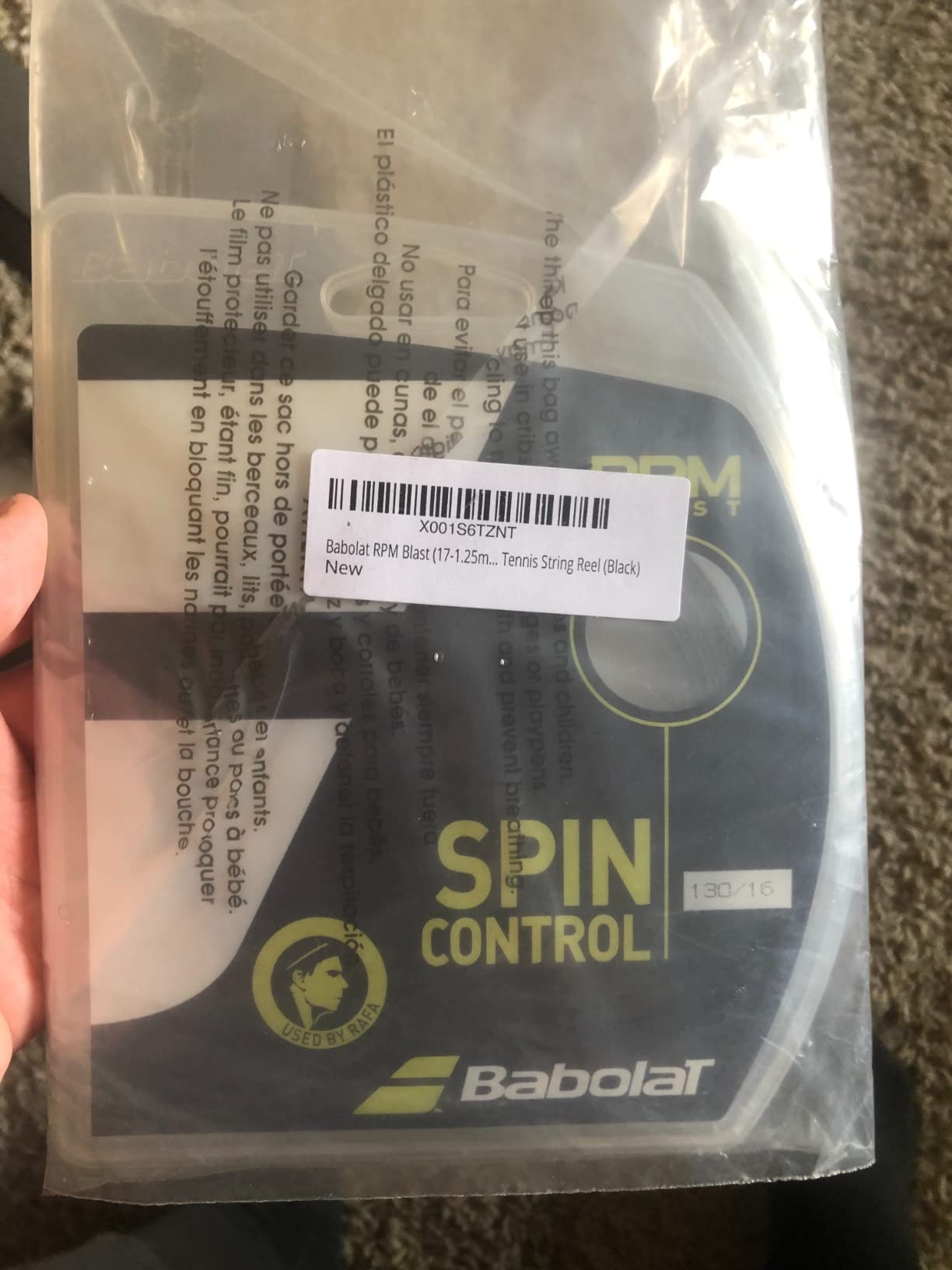BabolatRPM Blast 17g/1.25 Tennis String 600ft/200m Reel customer photo 1