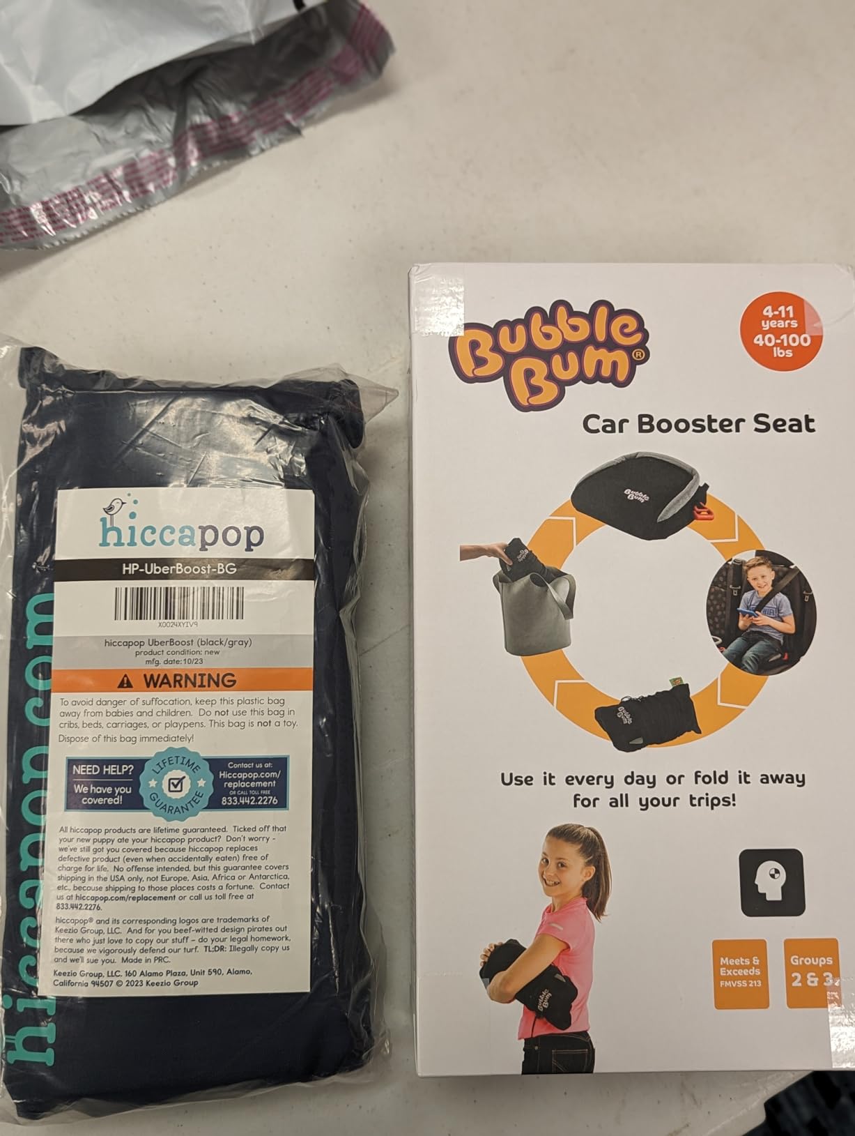 BubbleBum Inflatable Travel Booster Car Seat - Narrow Backless customer photo 1