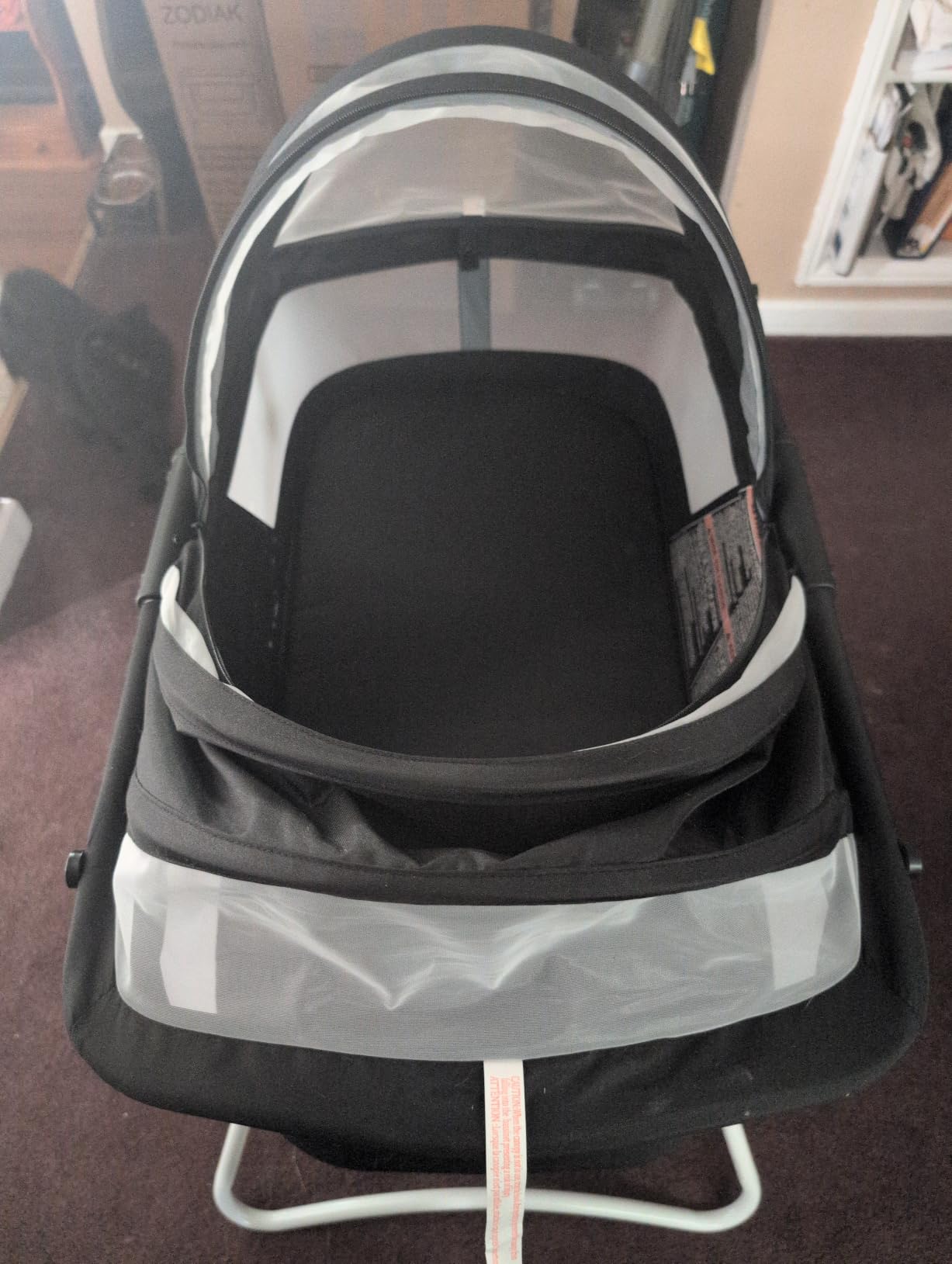 Dream On Me Karley Portable Infant Bassinet, Double Mesh Canopy, Grey and Pink customer photo 2