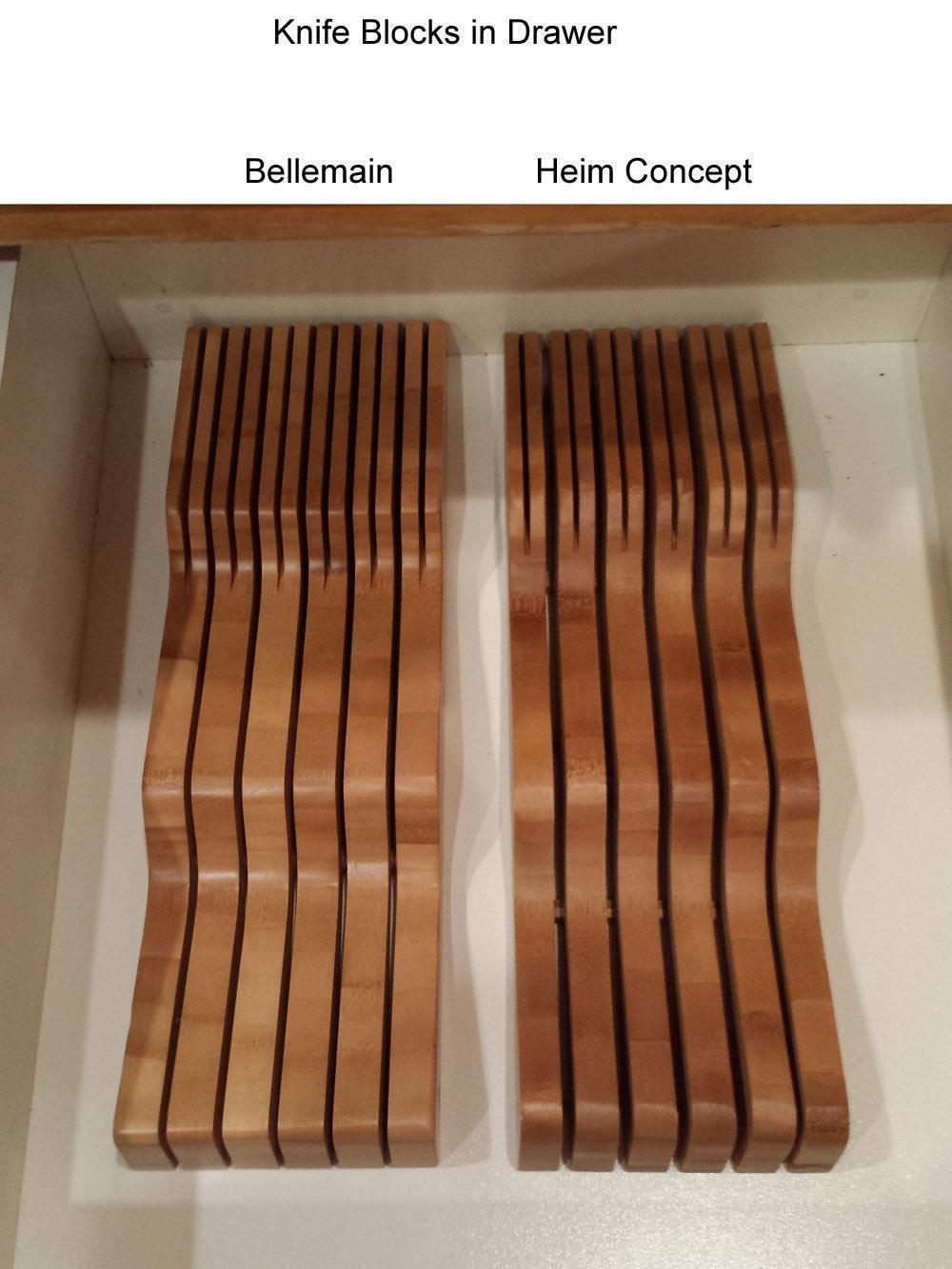 Bellemain 100% Pure Bamboo Knife Drawer Organizer, Knife Block - 16 Slots customer photo 1
