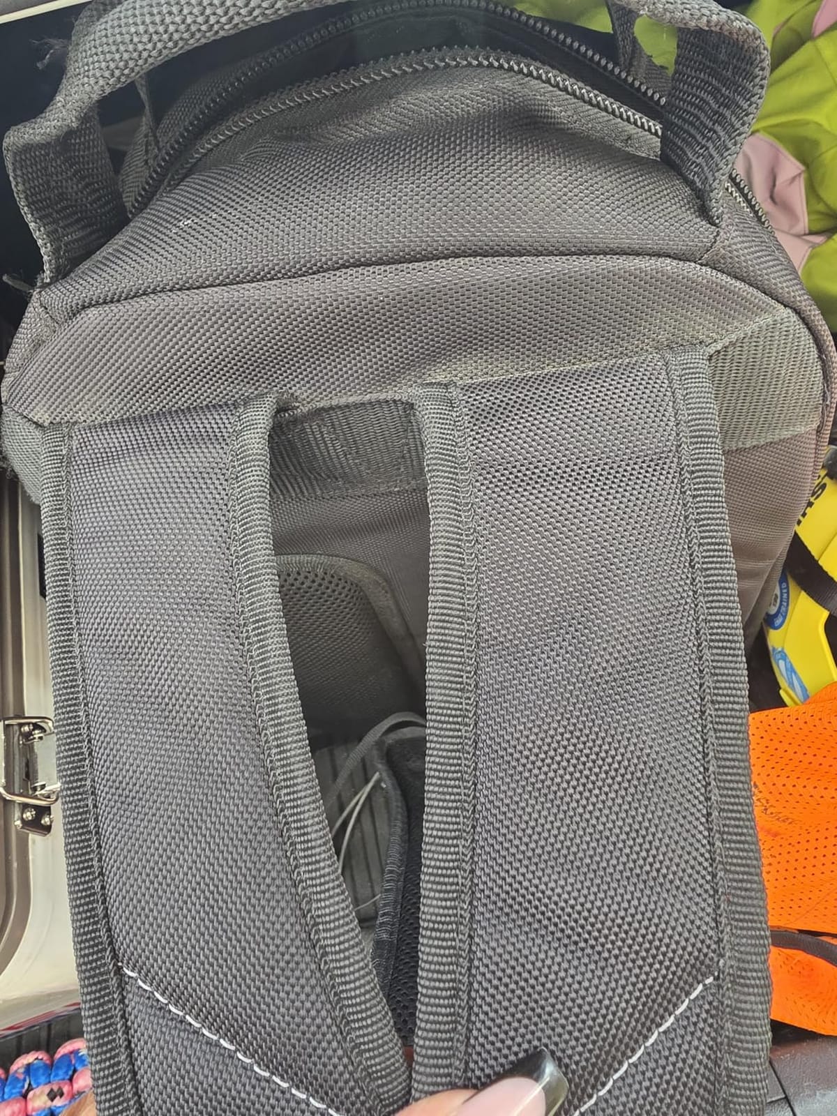 Klein Tools 55421BP-14 Tool Backpack, 39 Pockets, Black/Orange/Gray customer photo 2