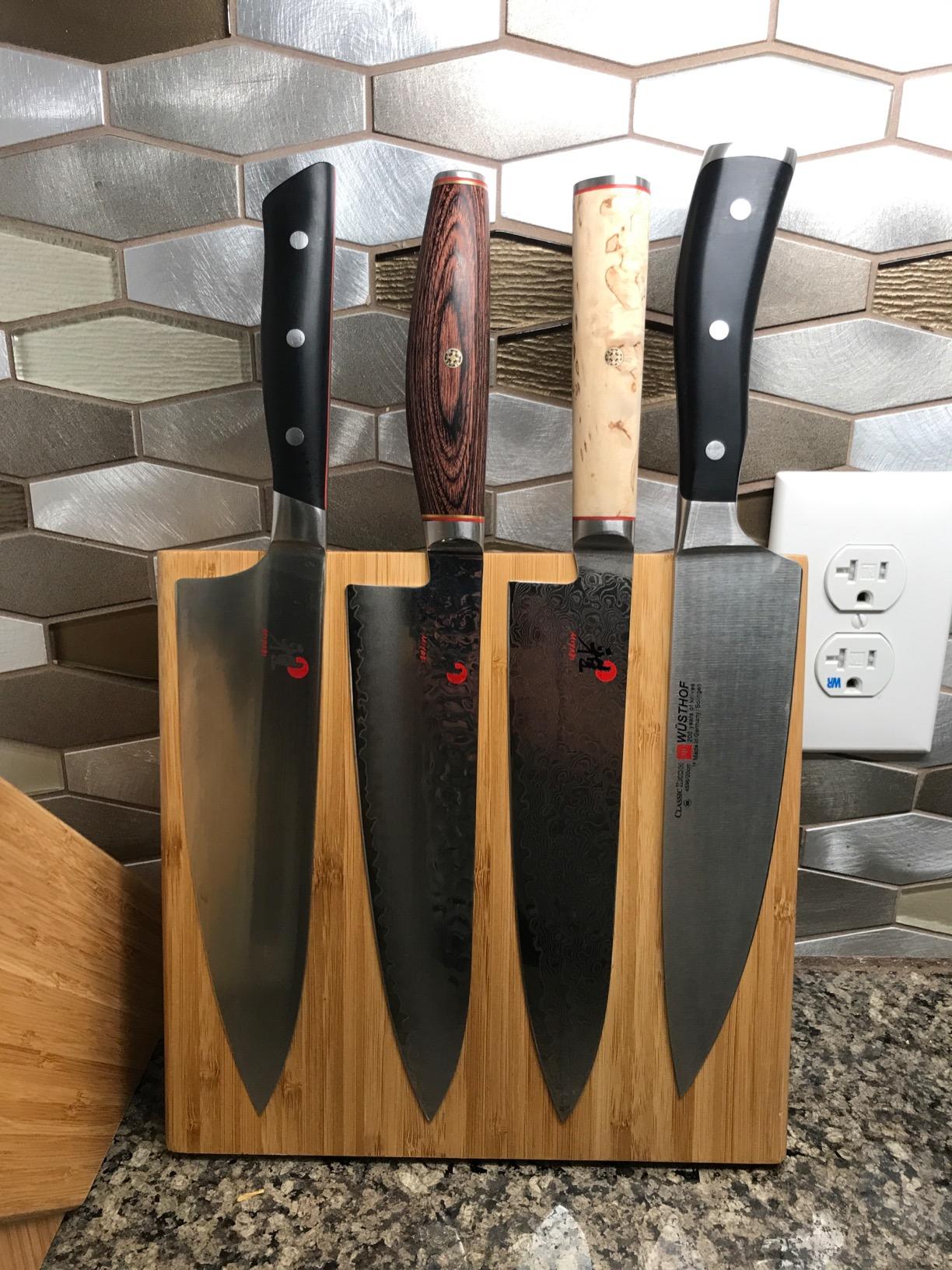 Magnetic Knife Block Without Knives By Coninx - Magnetic Knife Holder for Safe, Clean & Tidy Knife Storage - Bamboo Knife Rack Magnetic Stand for Cooking Utensils & More - Elegant Magnetic Knife Rack customer photo 2