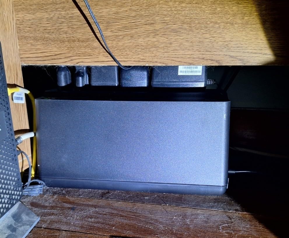 APC BE600M1 UPS Battery Backup & Surge Protector for Computer, Router, NAS customer photo 2
