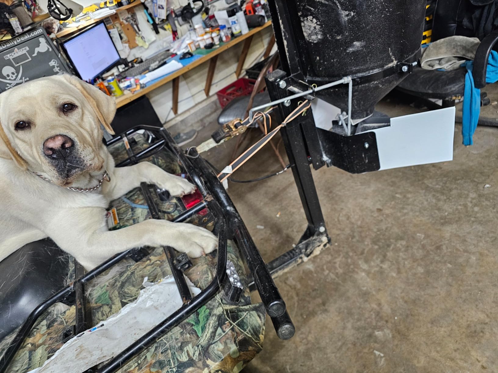 Buyers Products UTVS16 150 lb UTV ATV Receiver Mount Broadcast Spreader customer photo 2