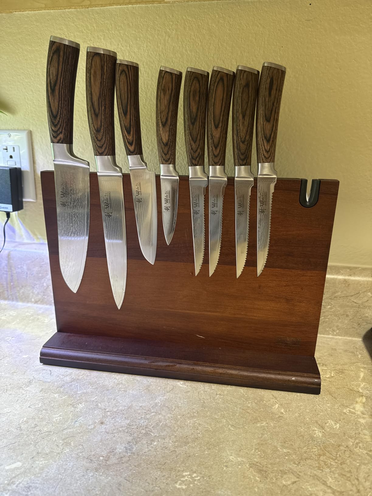 Wakoli EDIB Damascus Knife Set, 5-Piece VG10 Steel Knives, Wooden Gift Box customer photo 2