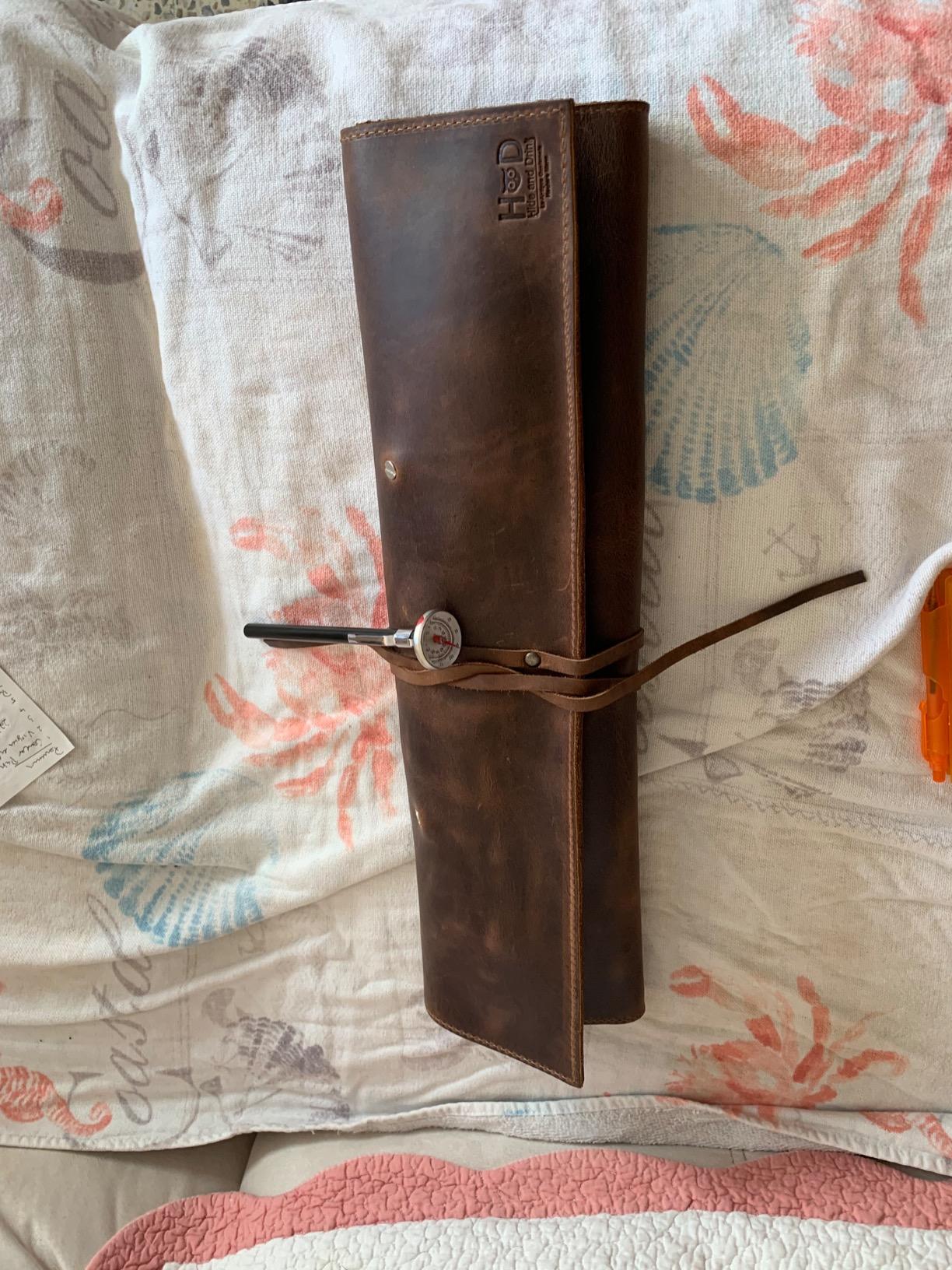 Rustic Leather Knife Roll Case, Durable Chef Knife Bag for Professional Chefs, Knife Roll Bag, Portable Carrying Case for Knives and Tools, Ideal for Culinary Travel, Knife Bags for Chefs Professional customer photo 2