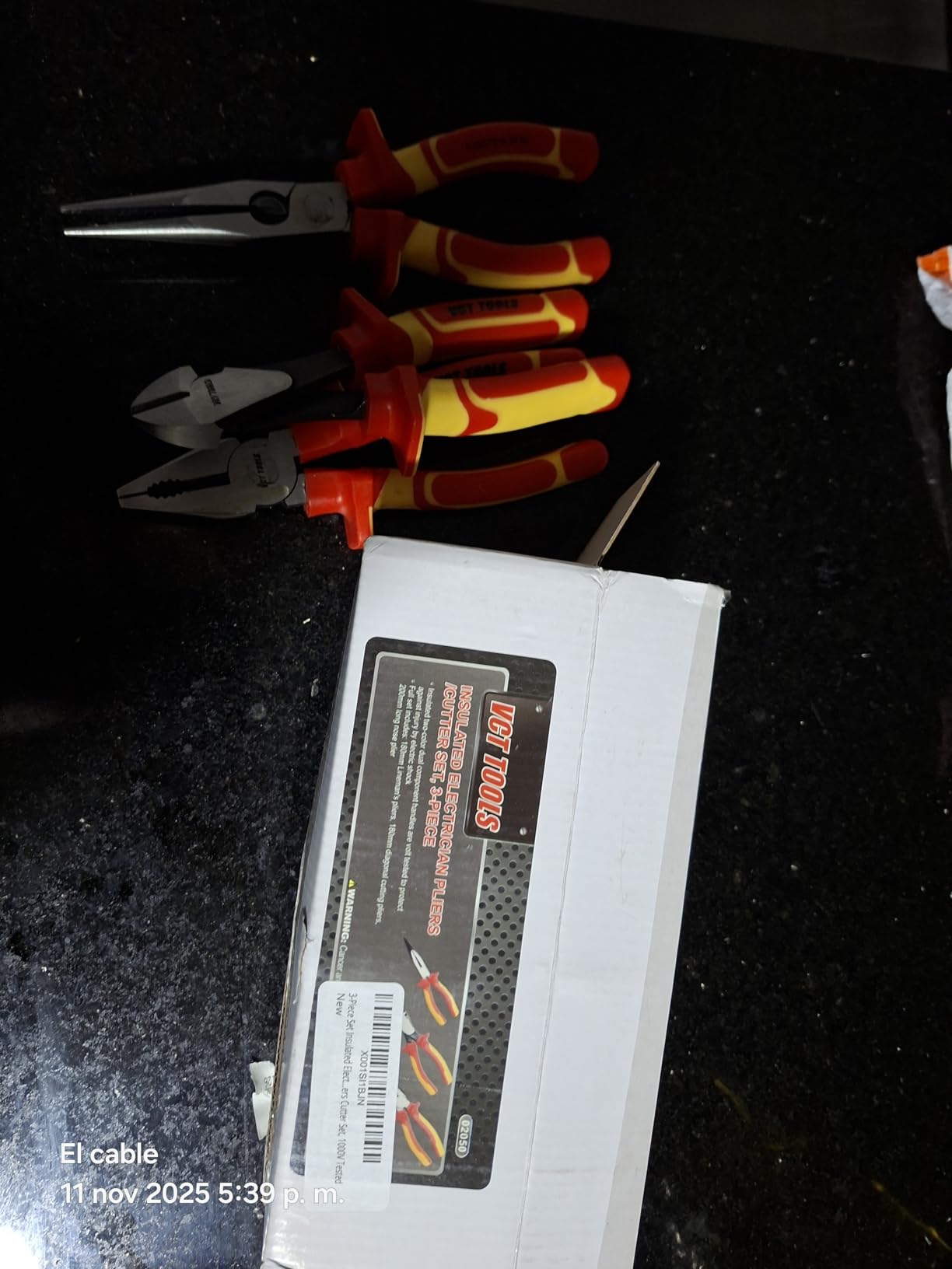3-Piece Set Insulated Electrician Pliers Cutter Set, 1000V Tested customer photo 2