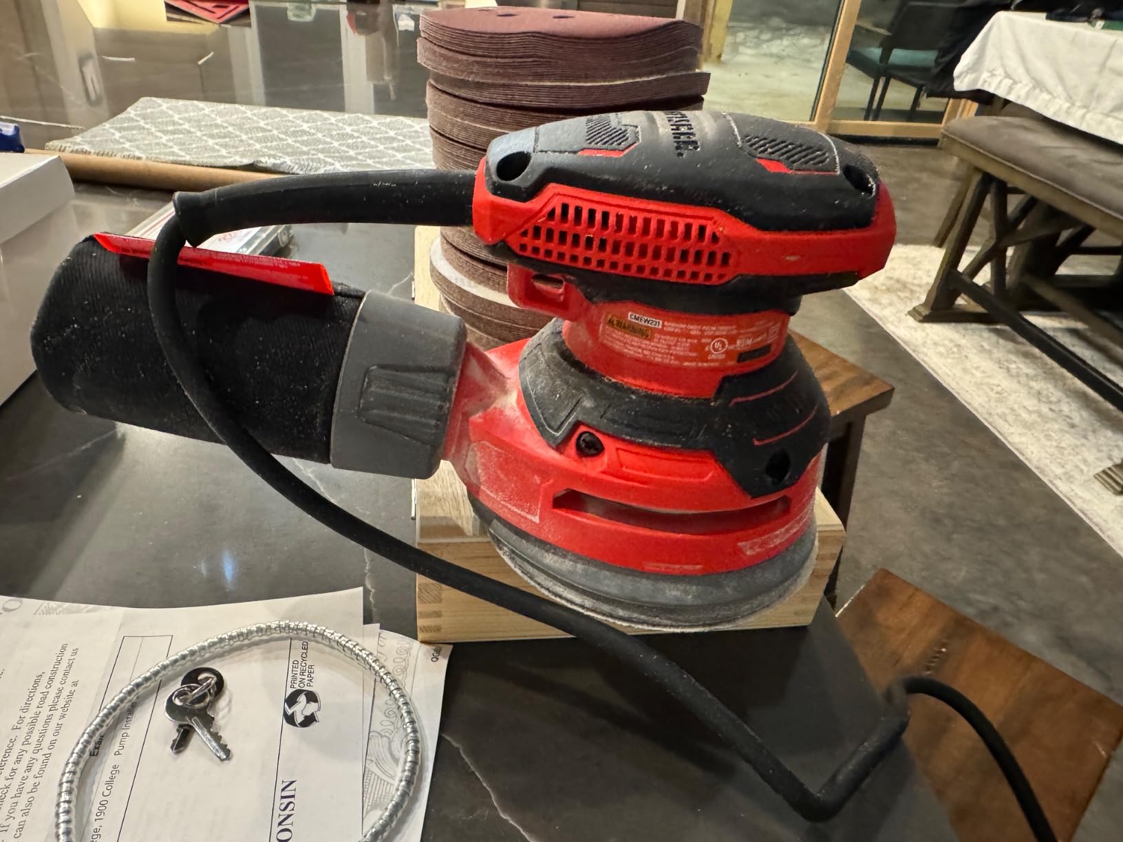 CRAFTSMAN Orbital Sander, 5 inch, 12,000 OPM, 3 Amp, Corded (CMEW231) customer photo 1