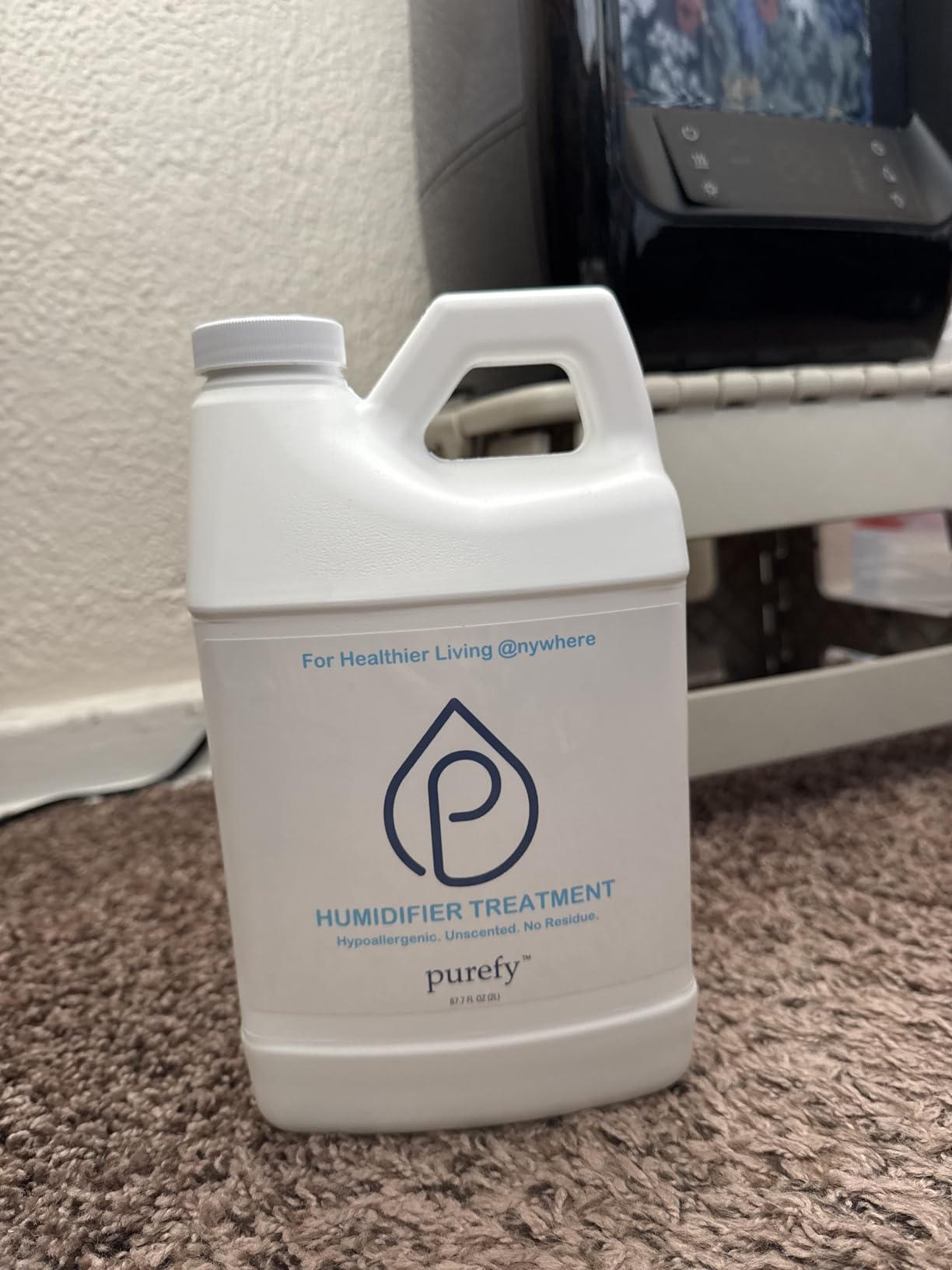 PUREFY Ultrasonic & Evaporative Humidifier - 68 oz Hypoallergenic, Unscented, No Residue, Baby Safe, Auto Cleaning customer photo 1